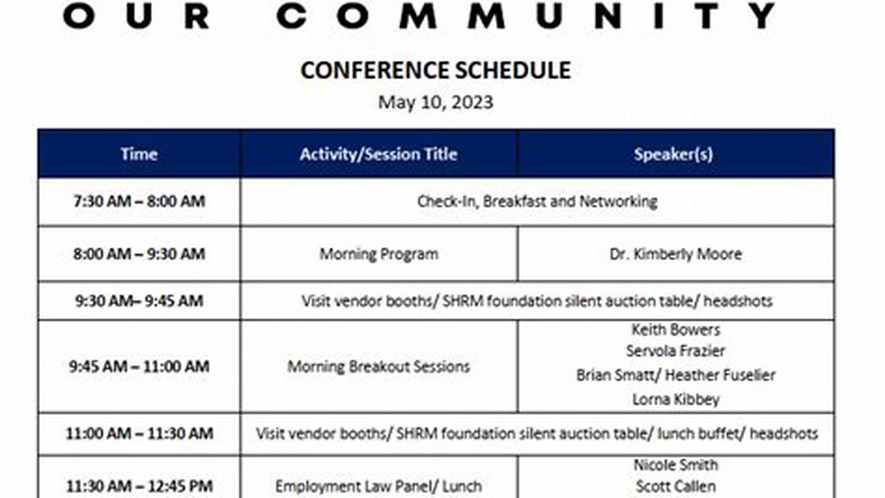Shrm 2024 Conference Schedule