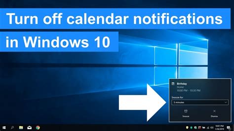 Shut off reminders on Windows 10