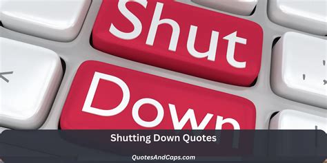 Shutting down a good thing