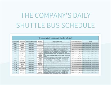 Shuttle Bus Schedules