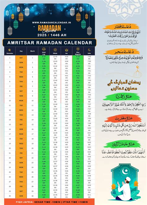 Sibu Ramadan Calendar