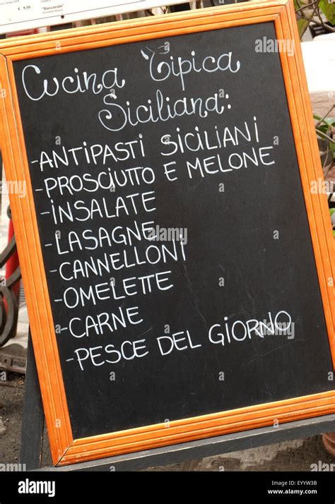 Sicilian Menu