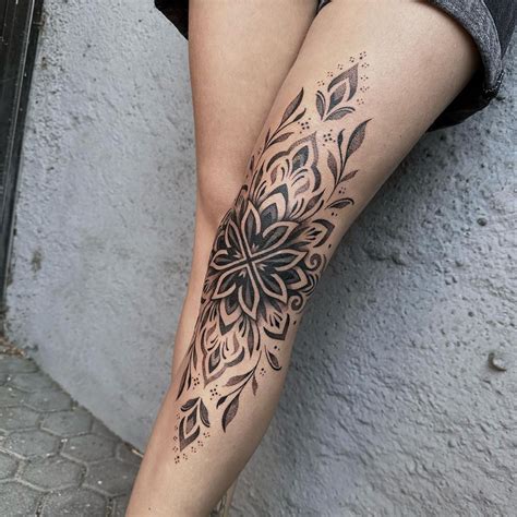 Side Of Knee Tattoos