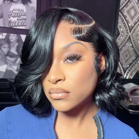 Side Part Bob Hair Style For Black Woman