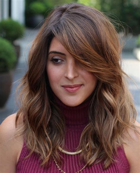 Side-Swept Bangs with Waves