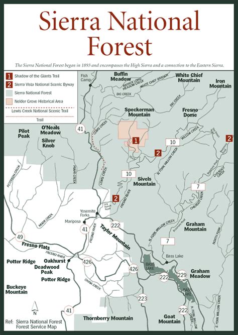 Sierra National Forest Map