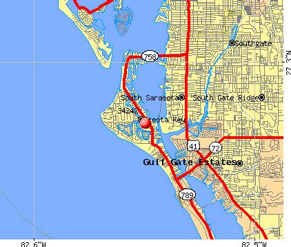 Siesta Key Map Sarasota Art Siesta Key Print Siesta Key FL Etsy