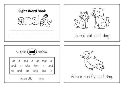 Sight Word Book Printable