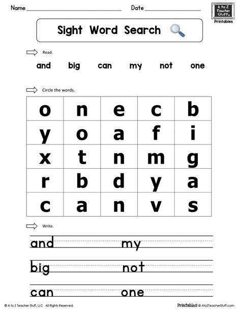 Sight Words For 4 Year Olds Printable