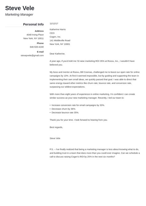 Sign Off Cover Letter