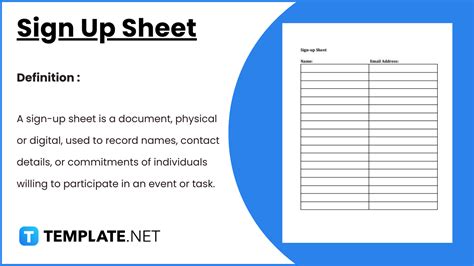 Sign In Sheet Google Docs Template