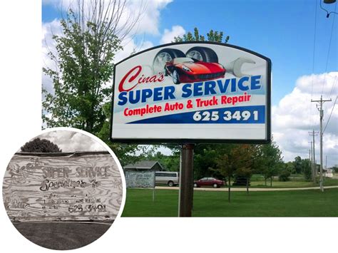 Sign Repair Minneapolis - Before and After