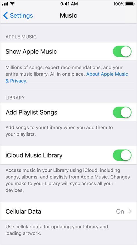 Sign into iCloud Music Library