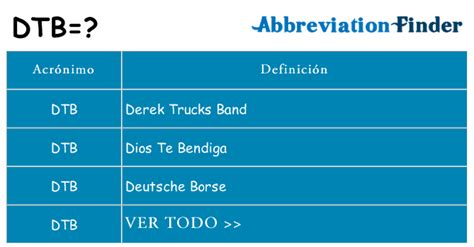 Significado de DTB