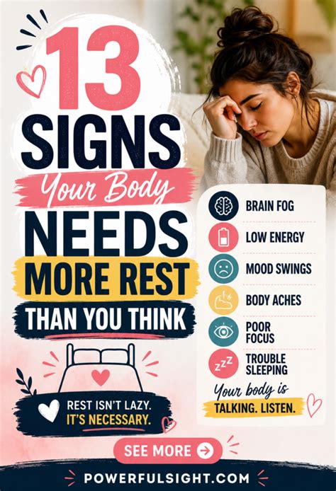 Signs Your Body Needs More Rest