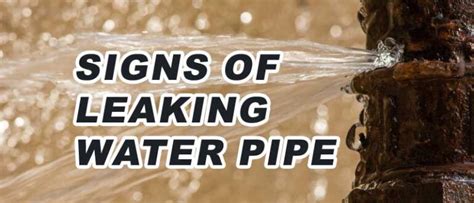 Signs of Pipe Leak