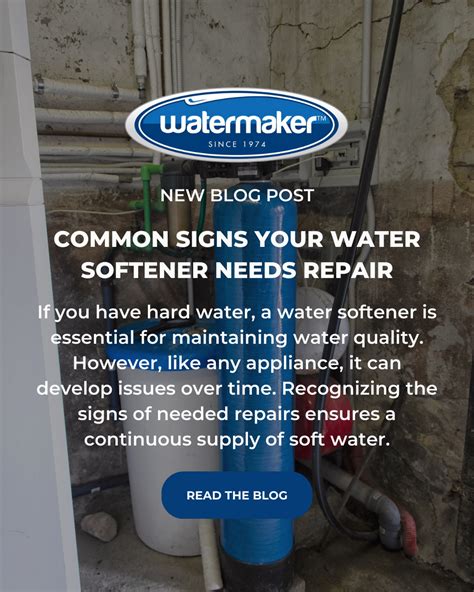 Signs of a broken water softener