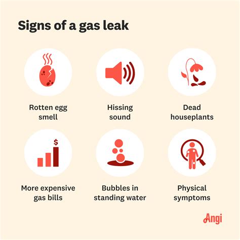 Signs of a gas leak