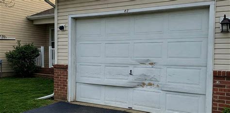 Signs of garage door damage