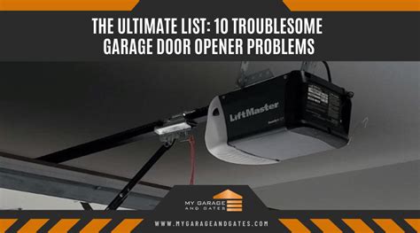 Signs of garage door opener problems