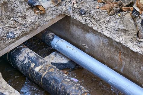 Signs of sewer line damage