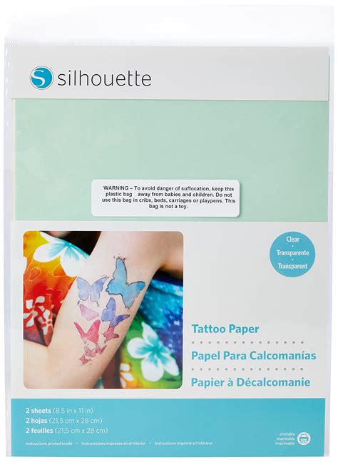 SILHOUETTE Printable Temporary Tattoo Paper