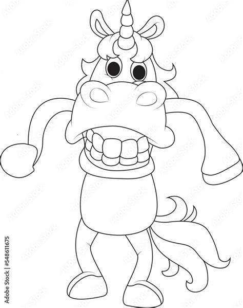 Silly Unicorn Coloring Pages