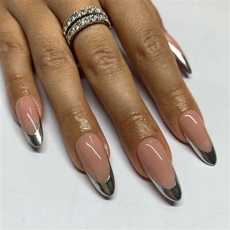 Silver Chrome French Tip Nails: The Latest Trend In Nail Art