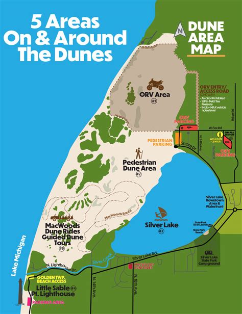 Silver Lake Sand Dunes Map