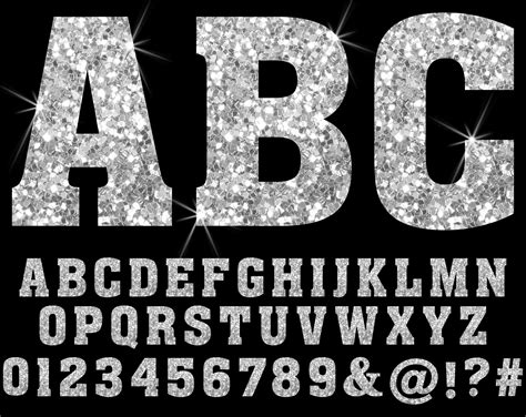 Download Silver Glitter Alphabet Files DXF Files