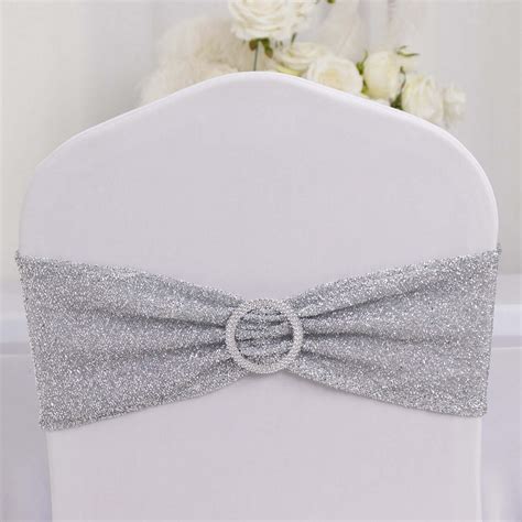 Silver Spandex Chair Sashes