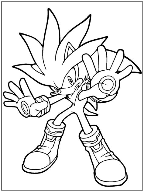 Silver The Hedgehog Coloring Pages