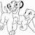 Simba E Kiara para colorir imprimir e desenhar
