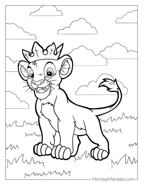 Simba Cant Wait To Be King Color Pages