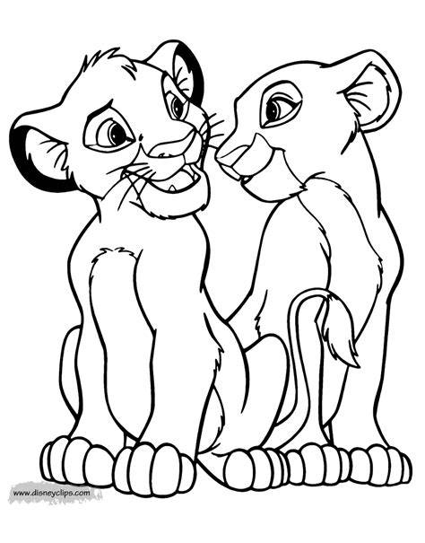 Simba Nala Coloring Pages