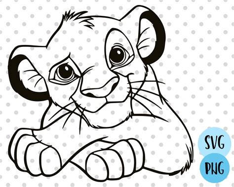 Simba Outline Clipart