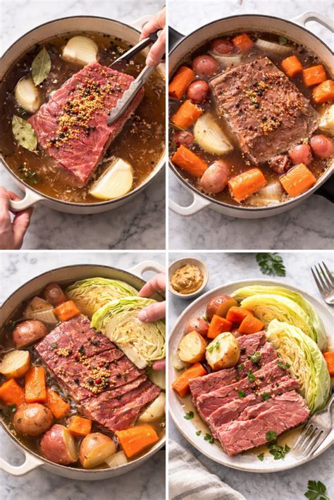 Simmering the Beef and Cabbage