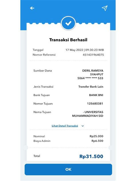 Simpan Bukti Pembayaran