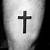 Simple Black Cross Tattoo