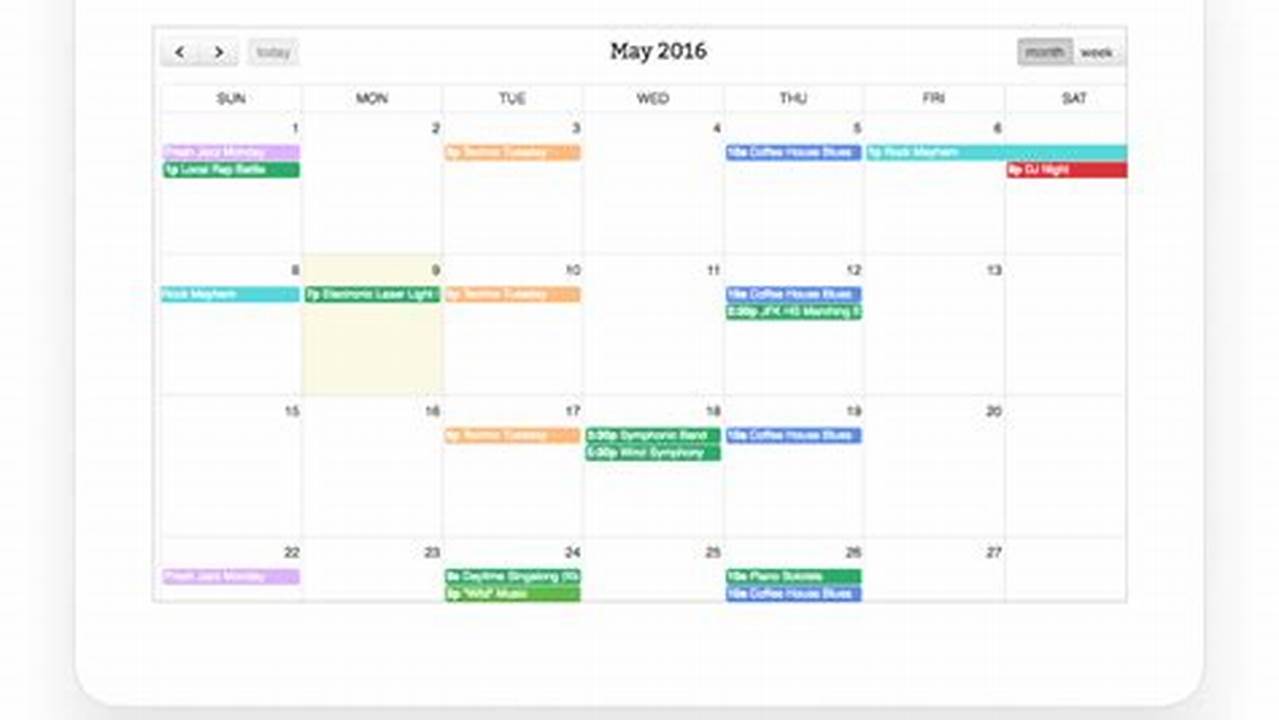 Simple Calendar WordPress