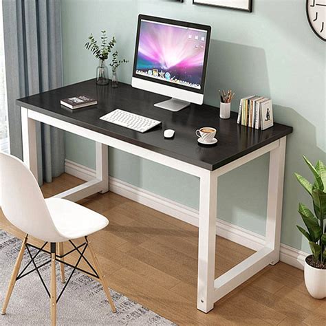 Madesa Modern Computer Desk 53" Study Writing Table for Home Office, Simple Style PC Desk with 3