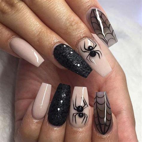 Simple Elegant Halloween Nails