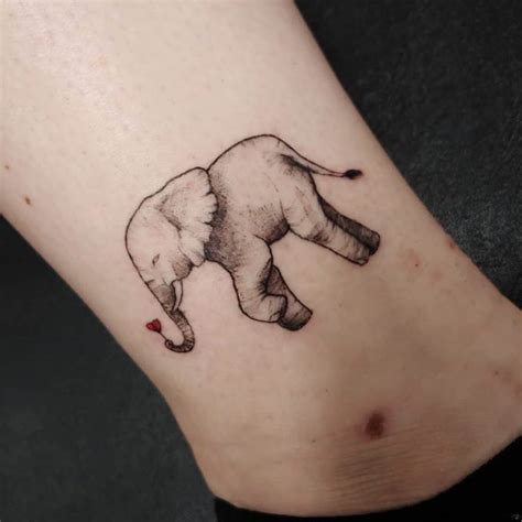 Cute elephant tattoo I got tattoo elephant Cute animal