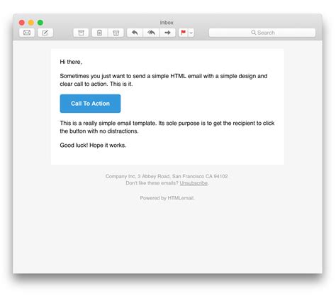 Simple Html Email Templates