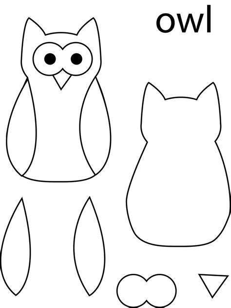 Simple Owl Template Printable