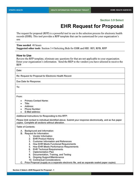 Simple Request For Proposal Template