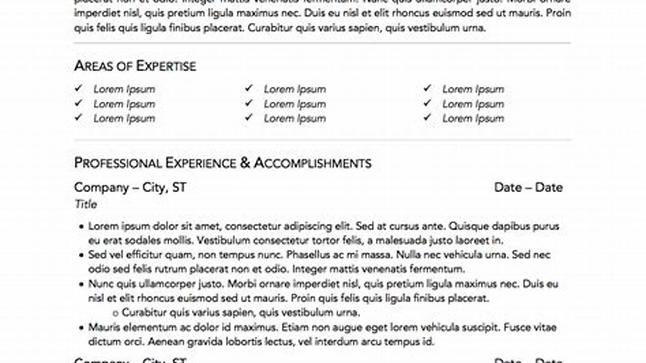 Simple Resume Examples 2024