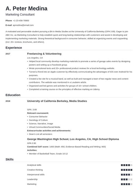 Social Worker Resume with No Experience™ Printable Resume Template