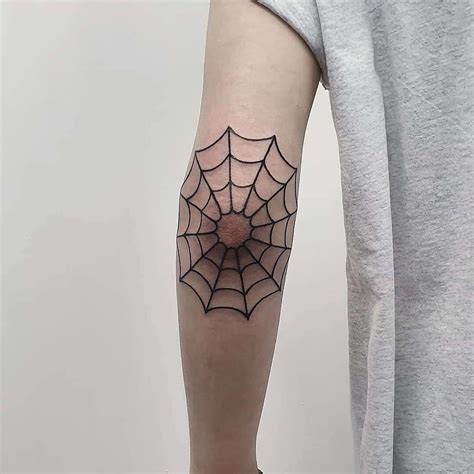 Simple Spider Web Tattoo