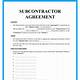 Simple Subcontractor Agreement Template Word